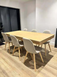 Ellis Soft Beige Dining Chairs - Set of 2 - Whitewash Oak Legs - thumbnail 4