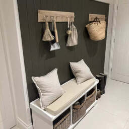 Willow Wooden Coat Rack - Whitewash - thumbnail 2