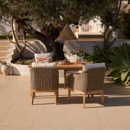 Harlyn 4 Seater Wooden Garden Dining Set with Harlyn Chairs - 160cm - thumbnail 5