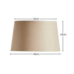 Coningsby Cotton Taupe Lampshade - 40cm - thumbnail 6