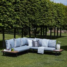 Thea Wooden Garden Corner Sofa Set - thumbnail 4