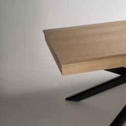 Amelia Oak Wood Dining Table - Extendable - Black Legs - thumbnail 2