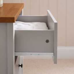 Bampton 5 Drawer Tallboy - Stone Grey - thumbnail 3