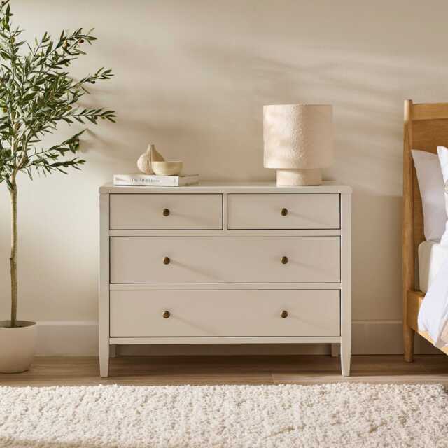 Ivy 4 Drawer Chest of Drawers - Ivory White - image 1