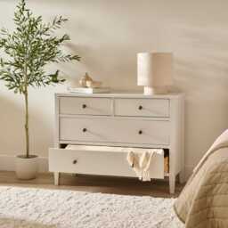 Ivy 4 Drawer Chest of Drawers - Ivory White - thumbnail 4