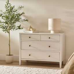Ivy 4 Drawer Chest of Drawers - Ivory White - thumbnail 6
