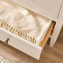 Ivy 4 Drawer Chest of Drawers - Ivory White - thumbnail 3