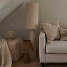 Elborough 50x50cm Diamond Cotton Tasseled Cushion Cover - Off White - thumbnail 5