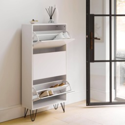 Anderson Shoe Cabinet - 3 Door - White - thumbnail 3