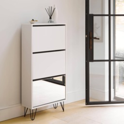 Anderson Shoe Cabinet - 3 Door - White - thumbnail 1