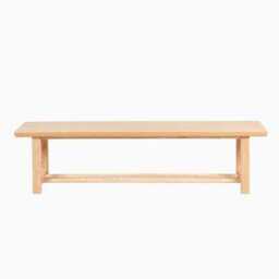 Carter 2 Seater Dining Bench - Whitewash Oak - thumbnail 3