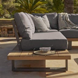 Shiva Corner Sofa Garden Cushion Covers - Graphite Grey - thumbnail 3