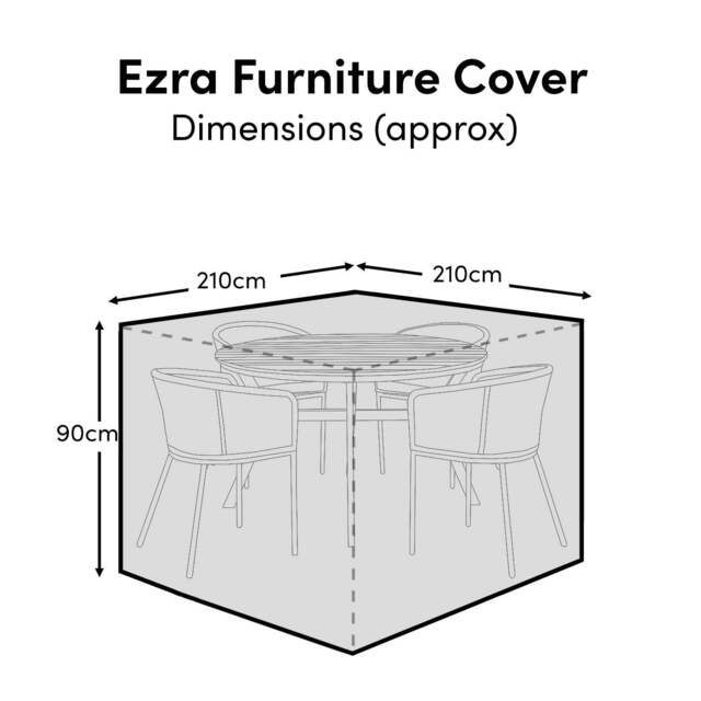 Ezra Round Table 4-Seater Furniture Cover - 210x210x90cm