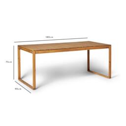 Lennox 6 Seater Outdoor Wooden Dining Table - thumbnail 4