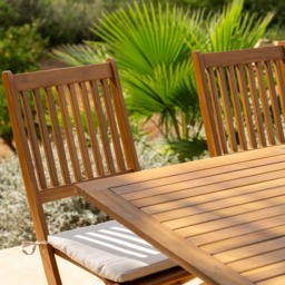 Ashby 4 Seater Wooden Rectangular Garden Dining Set - 120cm - thumbnail 3