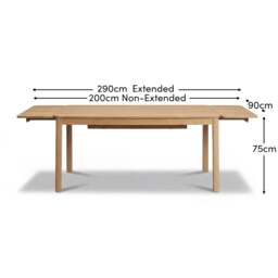 Noah Whitewash Oak 10 Seater Extending Dining Table - thumbnail 6