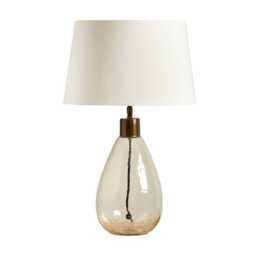 Breamore Clear Glass Lamp & Coningsby White Lampshade - 35cm - thumbnail 6