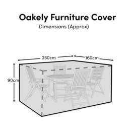 Rectangular Rain Cover 250x160x90cm - Amelia 6 Seater with Wren or Ryder Chairs - Aspen 4-6 Seater - Oakley 4-6 Seater - thumbnail 4