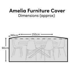 Rectangular Rain Cover 250x160x90cm - Amelia 6 Seater with Wren or Ryder Chairs - Aspen 4-6 Seater - Oakley 4-6 Seater - thumbnail 1