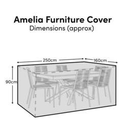 Rectangular Rain Cover 250x160x90cm - Amelia 6 Seater with Wren or Ryder Chairs - Aspen 4-6 Seater - Oakley 4-6 Seater - thumbnail 5