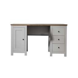 Bampton 3 Drawer Desk - Stone Grey - thumbnail 6