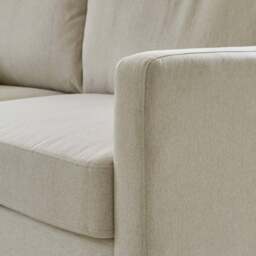 Ava Large Chaise Corner Sofa - Right Hand - Sand with Pale Oak Legs - thumbnail 3