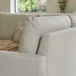 Ava Large Chaise Corner Sofa - Right Hand - Sand with Pale Oak Legs - thumbnail 2