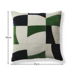 Holbeck 45x45cm Abstract Cushion Cover - Fern Green - thumbnail 4