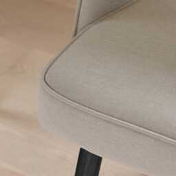 Marilyn Soft Beige Dining Chairs - Set of 2 - Black Oak Legs - thumbnail 3