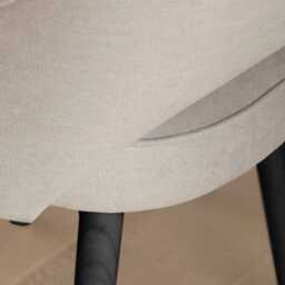 Marilyn Soft Beige Dining Chairs - Set of 2 - Black Oak Legs - thumbnail 6