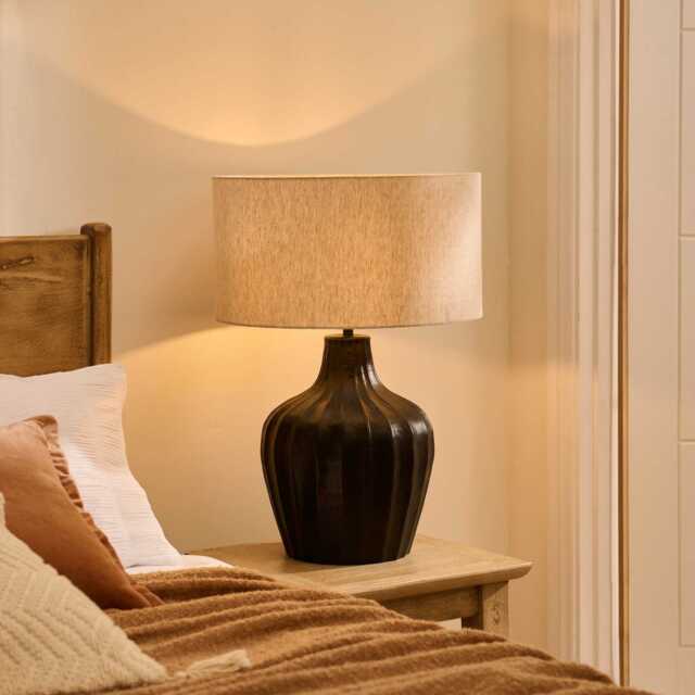 Radford Black Bronze Metal Table Lamp Base - 31cm - image 1