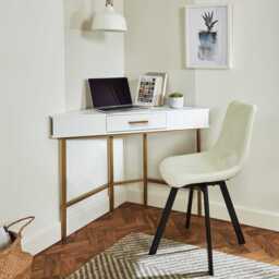 Marie Corner Desk - White - thumbnail 3