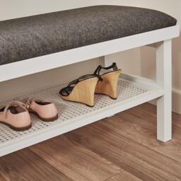 Charlie Hallway Bench - White - thumbnail 3