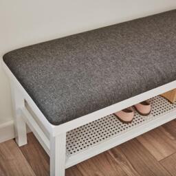 Charlie Hallway Bench - White - thumbnail 4