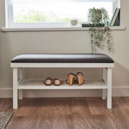Charlie Hallway Bench - White