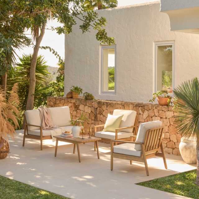 Alora Conversation Set Garden Cushion Covers - Cream - image 1