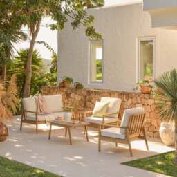 Alora Conversation Set Garden Cushion Covers - Cream