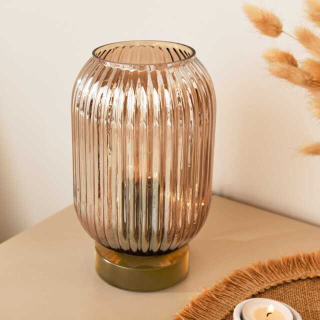 Elland 22.5cm Glass Table Lamp - Champagne & Gold - image 1