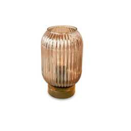 Elland 22.5cm Glass Table Lamp - Champagne & Gold - thumbnail 6