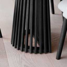 Willow Black Dining Table Set - 6 Seater - Freya Sand Dining Chairs - Black Legs - thumbnail 5
