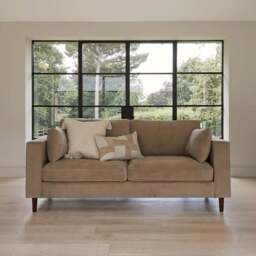 Emily 3 Seater Sofa - Driftwood with Dark Oak Legs - thumbnail 1