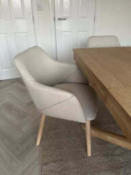 Freya Sand Armchairs - Set of 2 - Whitewash Oak Legs - thumbnail 3