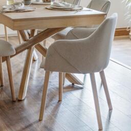 Freya Sand Armchairs - Set of 2 - Whitewash Oak Legs - thumbnail 6
