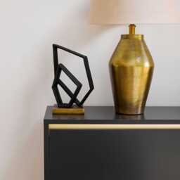 Harbridge Metal Abstract Ornament Black - 22cm - thumbnail 2
