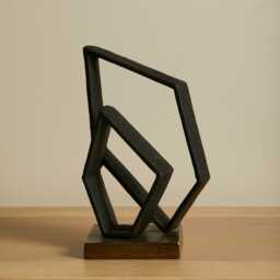 Harbridge Metal Abstract Ornament Black - 22cm - thumbnail 3