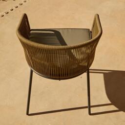 Hali Khaki Green Rope Chair with Cushion - Set of 2 - thumbnail 6