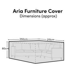 Rectangular Rain Cover 250x215x80cm - Aria Corner Sofa Set - Shiro Corner Sofa Set
