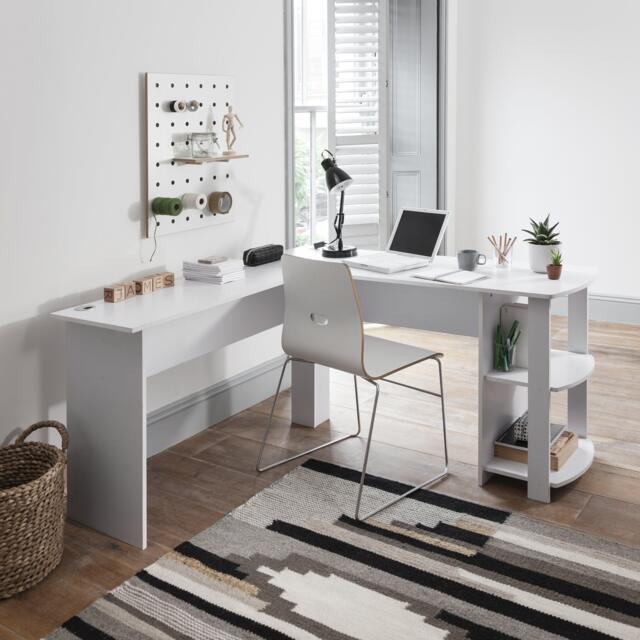 Essie Corner Desk - L-Shaped - White - image 1