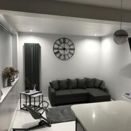 Tracy Corner Sofa - Grey Linen with Black Legs - thumbnail 3