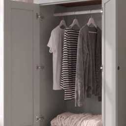 Bampton Double Wardrobe - Stone Grey - thumbnail 4